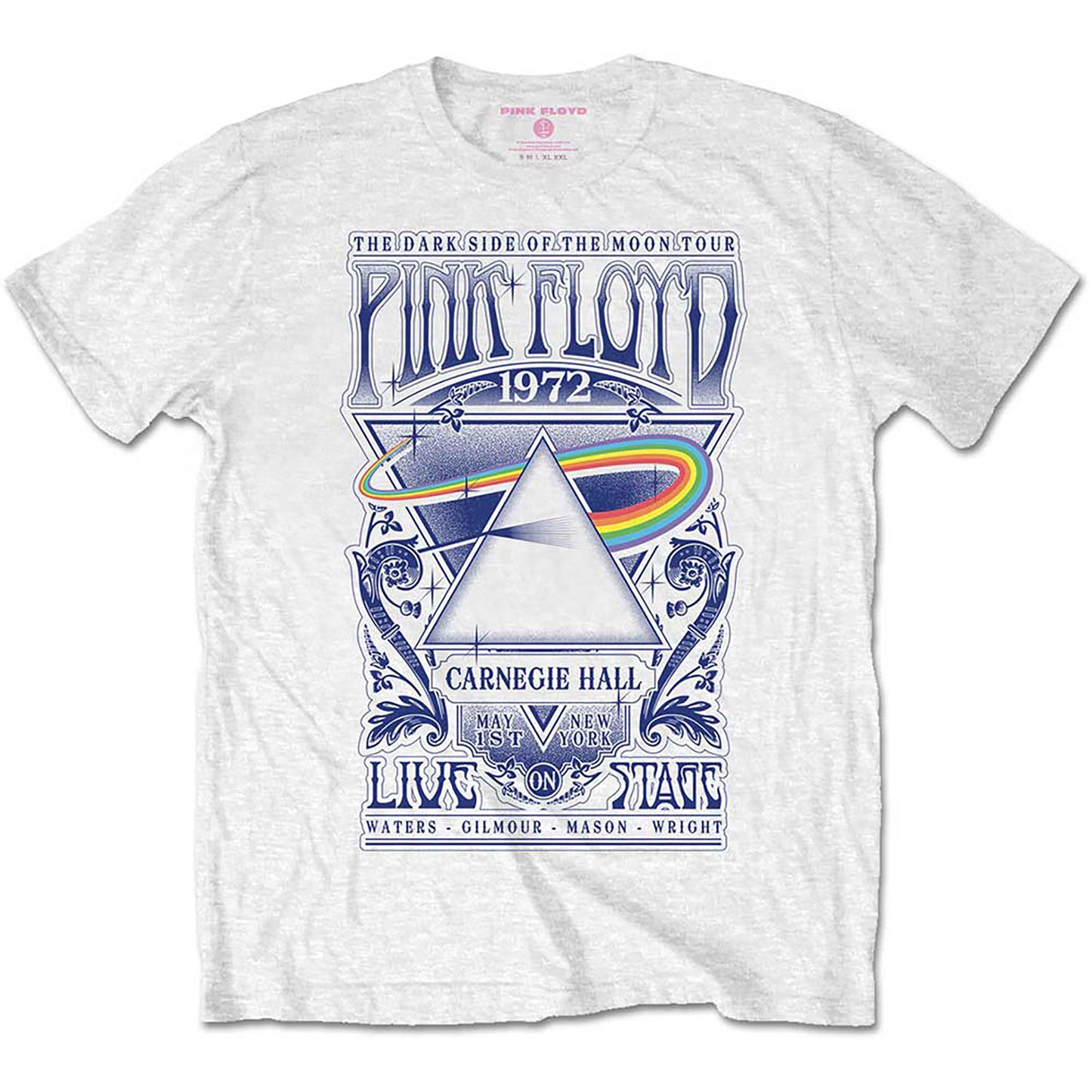 Pink Floyd Carnegie Hall Poster Slim Fit T-shirt Front