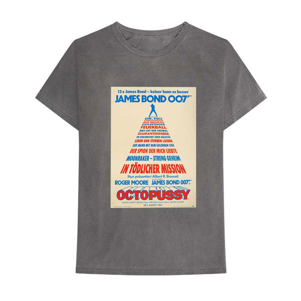 James Bond Octopussy German Poster Slim Fit T-shirt Front