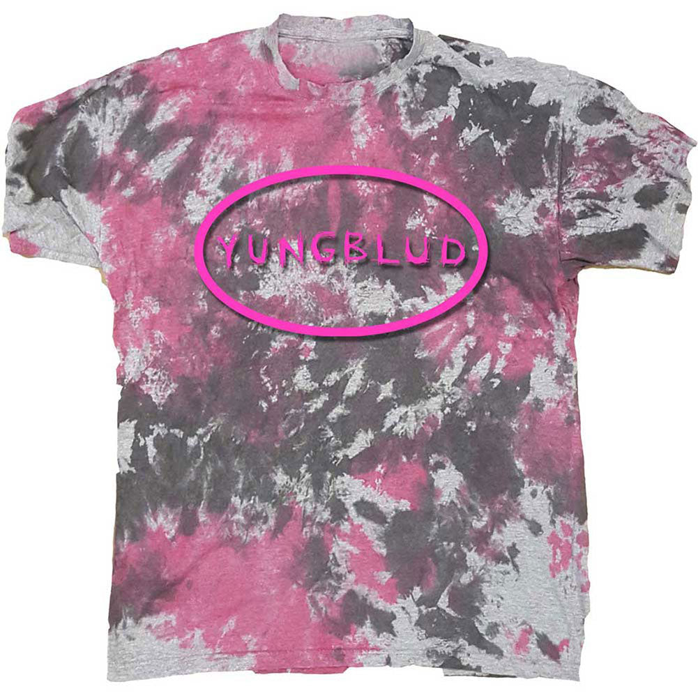 Yungblud Scratch Logo Oval (Dip-Dye) Tie Dye T-shirt Front