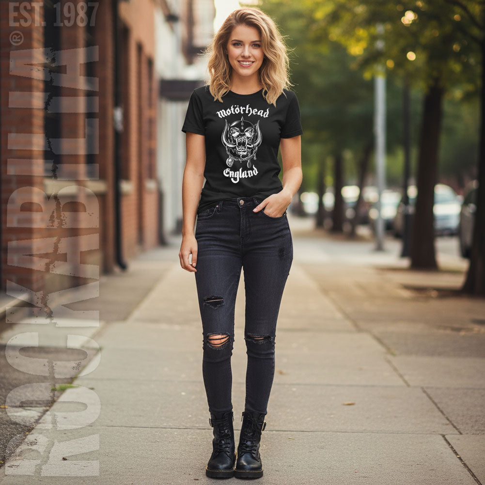 Motorhead England Ladies T-Shirt Junior Top Alt 2