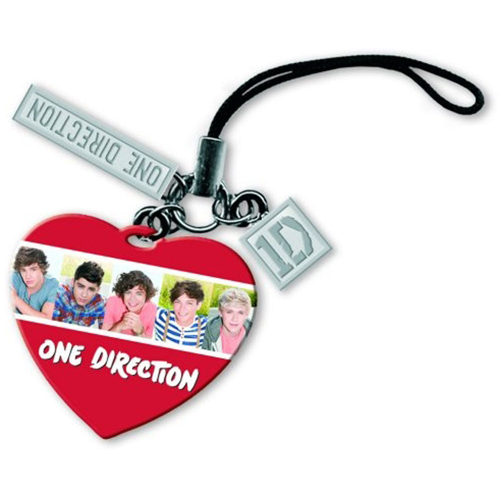 One Direction 5 Head Shots Cell Phone Charm Collector Items Front