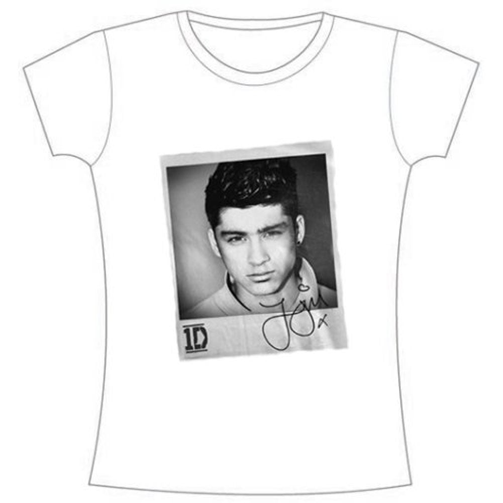 One Direction Solo Zayn (Skinny Fit) Ladies T-Shirt Junior Top Front
