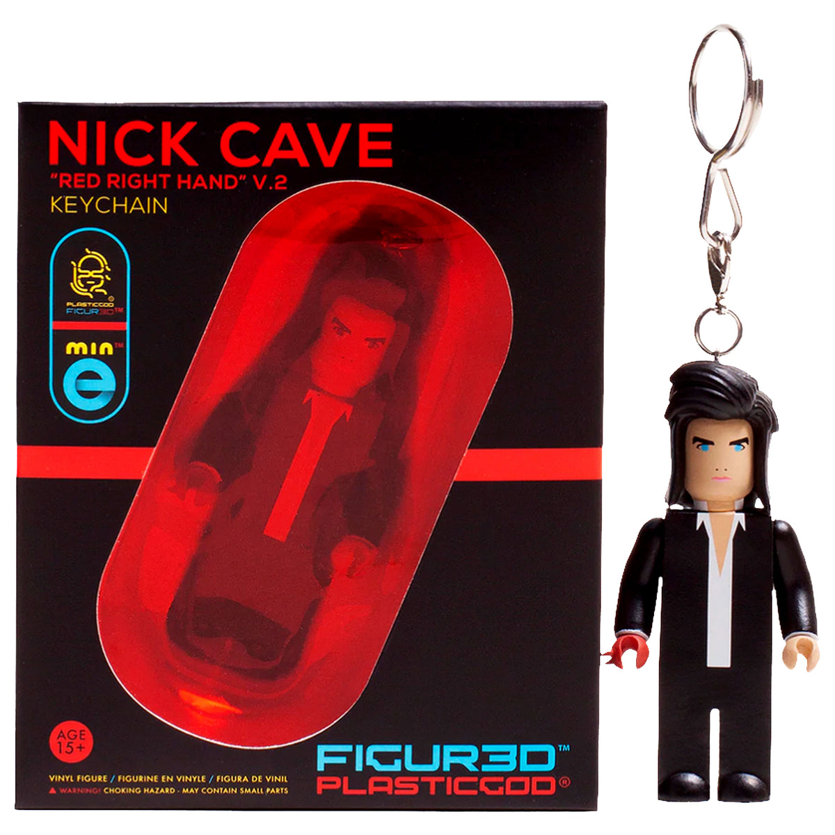 Nick Cave & The Bad Seeds Nick Cave x Plasticgod 3" "Red Right Hand" V.2 Keychain Vinyl Figure Front