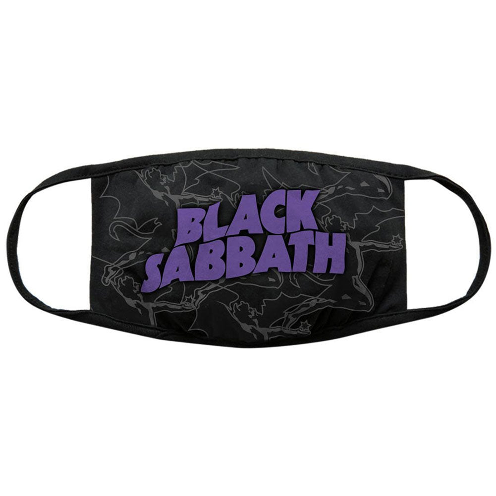 Black Sabbath Distressed Face Mask Front
