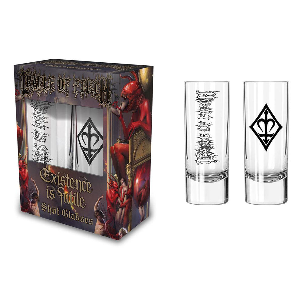 Cradle Of Filth Existence Is Futile Shot Glass Set Front