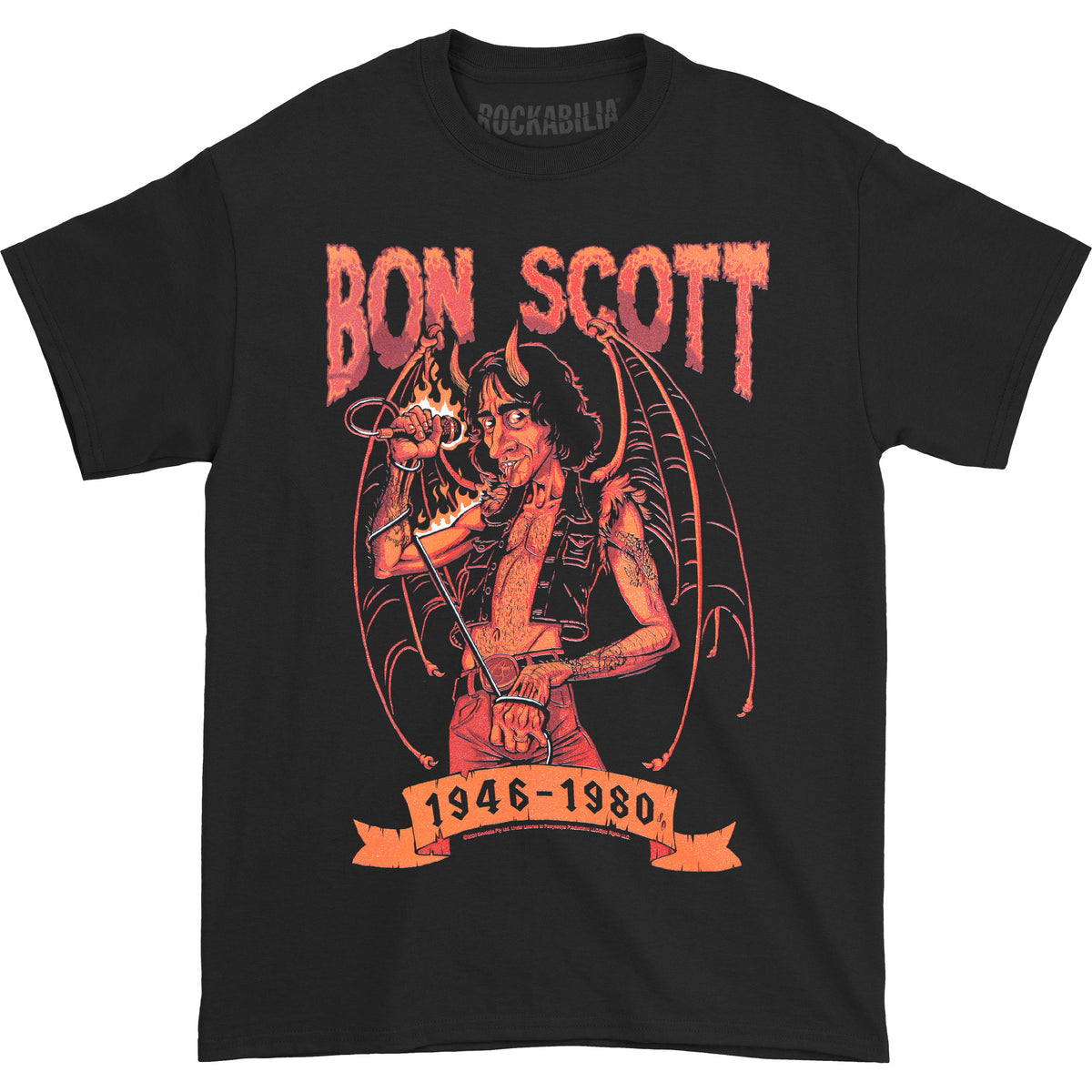 Bon Scott Diablo Bon T-shirt Front