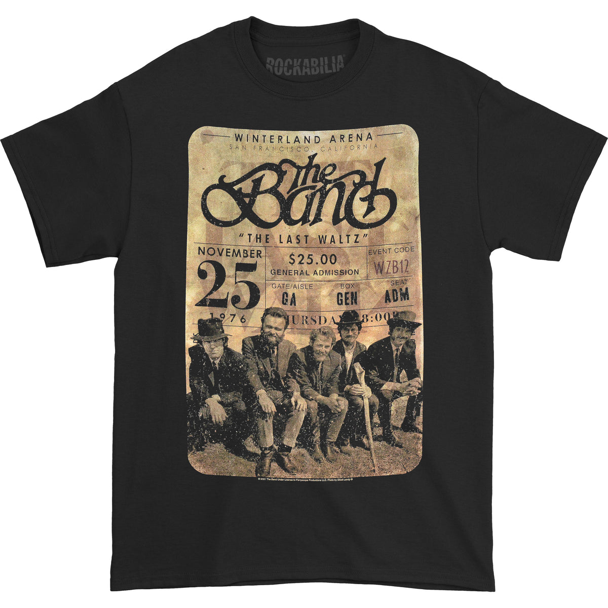 Band Concert Ticket Slim Fit T-shirt Front