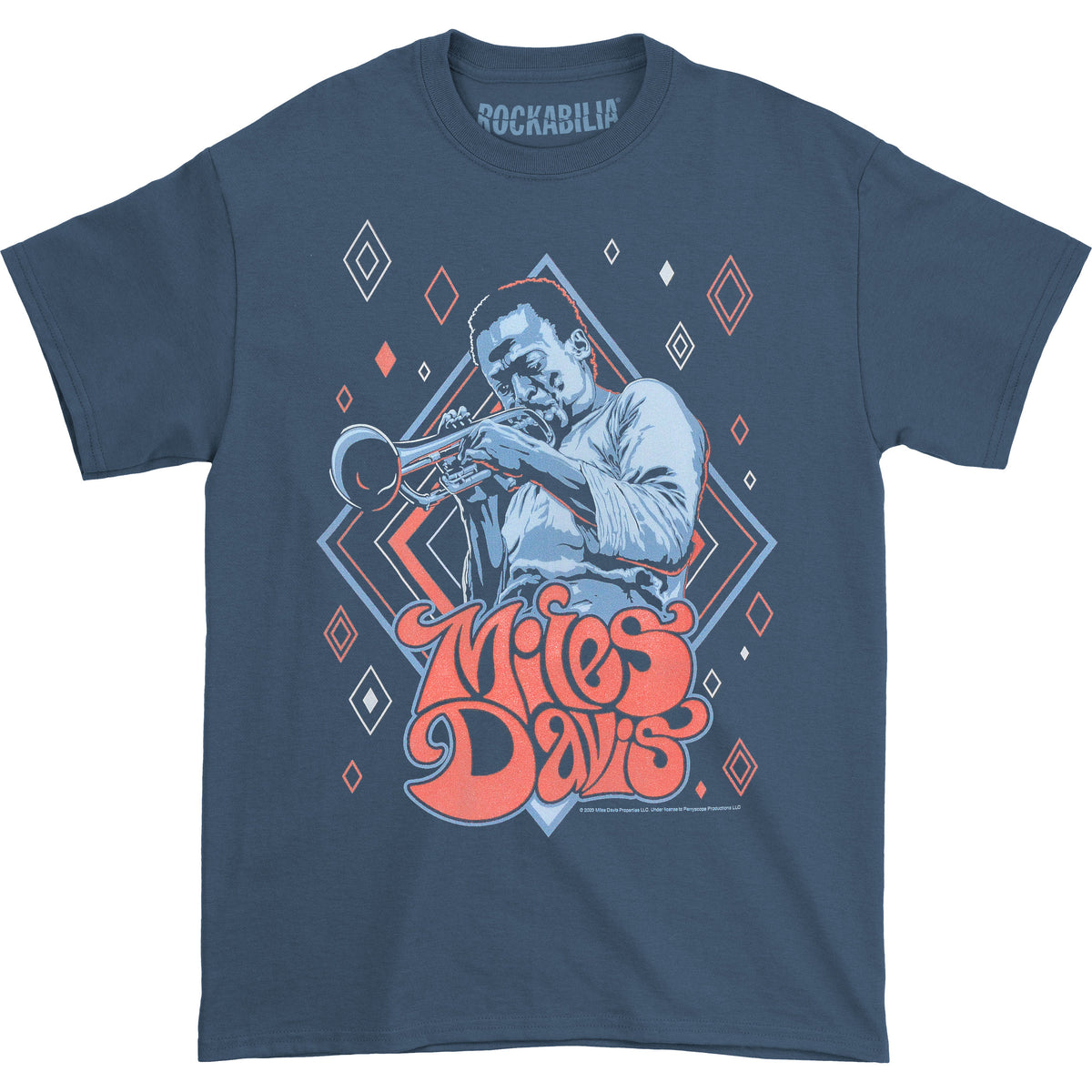 Miles Davis Illustration Slim Fit T-shirt Front