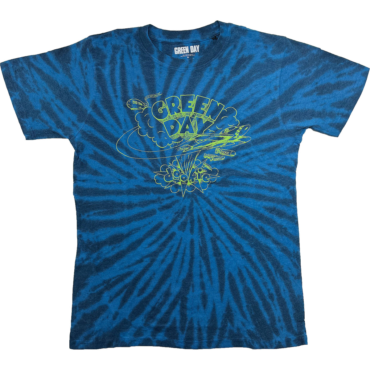 Green Day Dookie Line Art (Dip-Dye) Tie Dye T-shirt Front