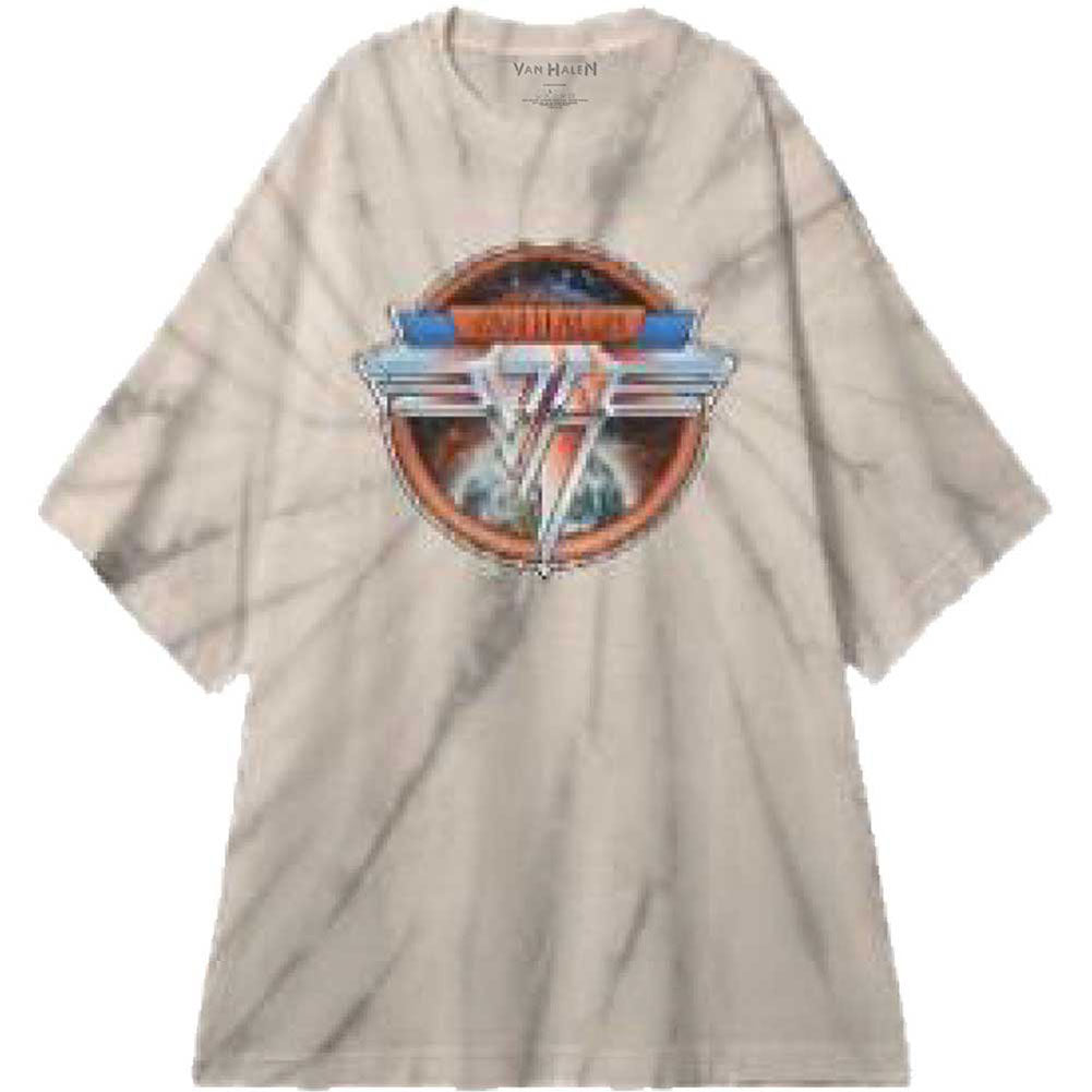 Van Halen Chrome Logo (Dip-Dye) Tie Dye T-shirt Front