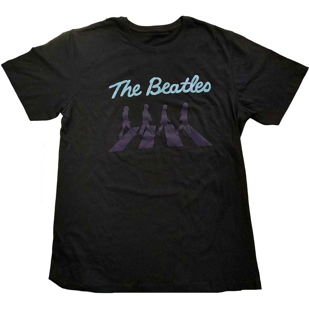 Beatles Crossing Silhouettes (Puff Print) Slim Fit T-shirt Front