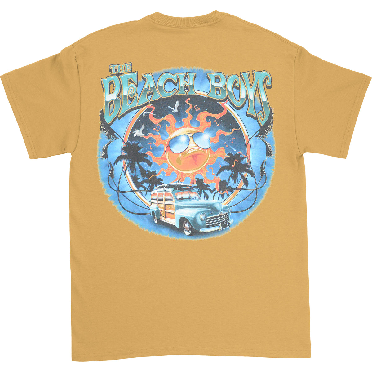 Beach Boys Mustard Sun Pocket Logo Tee T-shirt Back