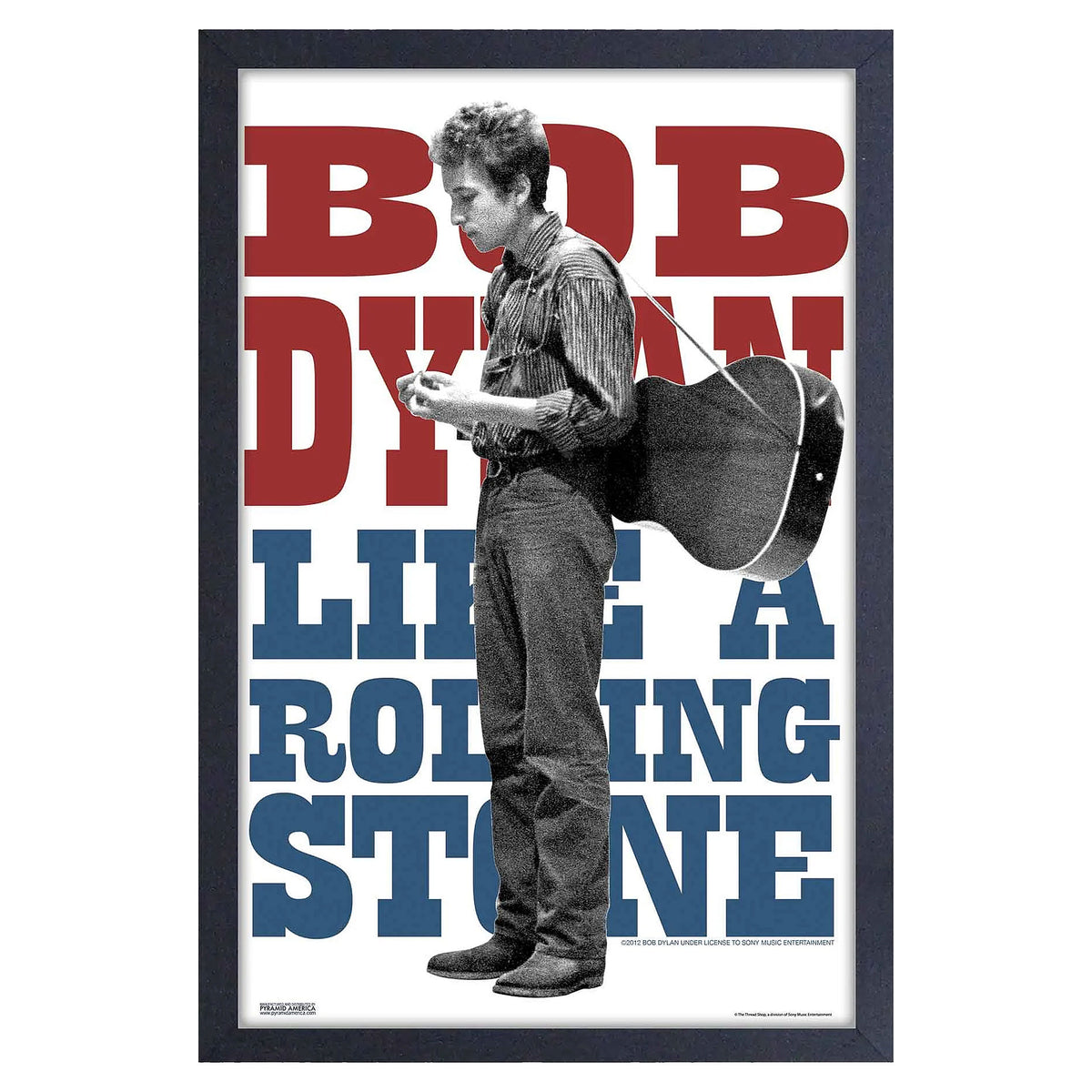 Bob Dylan Standing Framed Wall Art Front