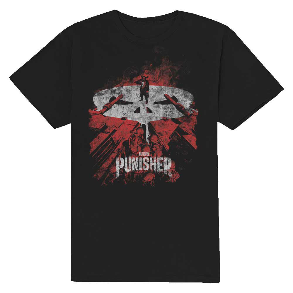 Punisher Red Tanks Slim Fit T-shirt Front