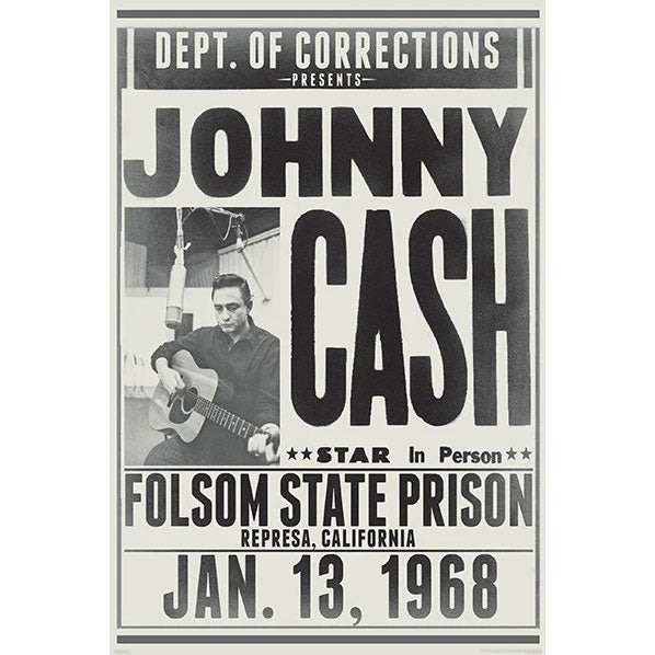Johnny Cash Folsom State Domestic Poster Front