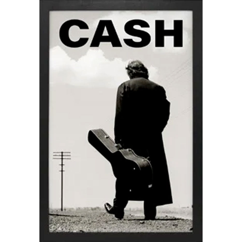 Johnny Cash Walk Framed Wall Art Front
