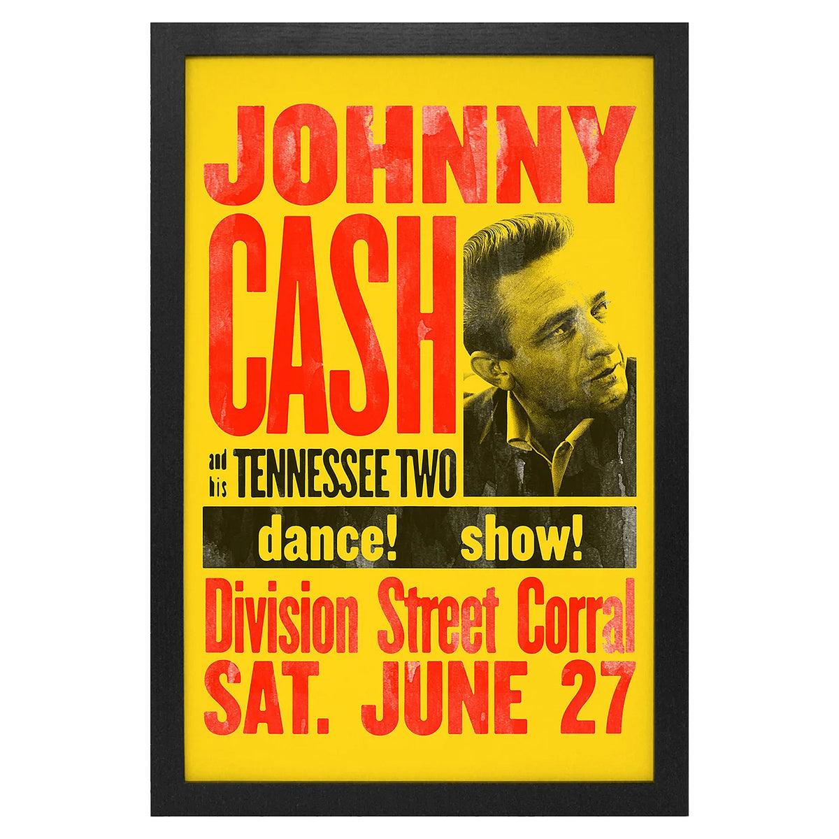 Johnny Cash Tennessee Two-Dance Show Framed Wall Art Front