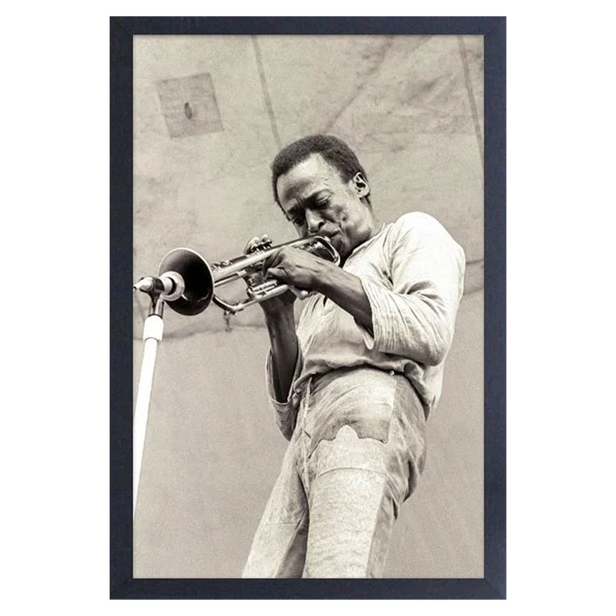 Miles Davis Trumpet Framed Wall Art Front