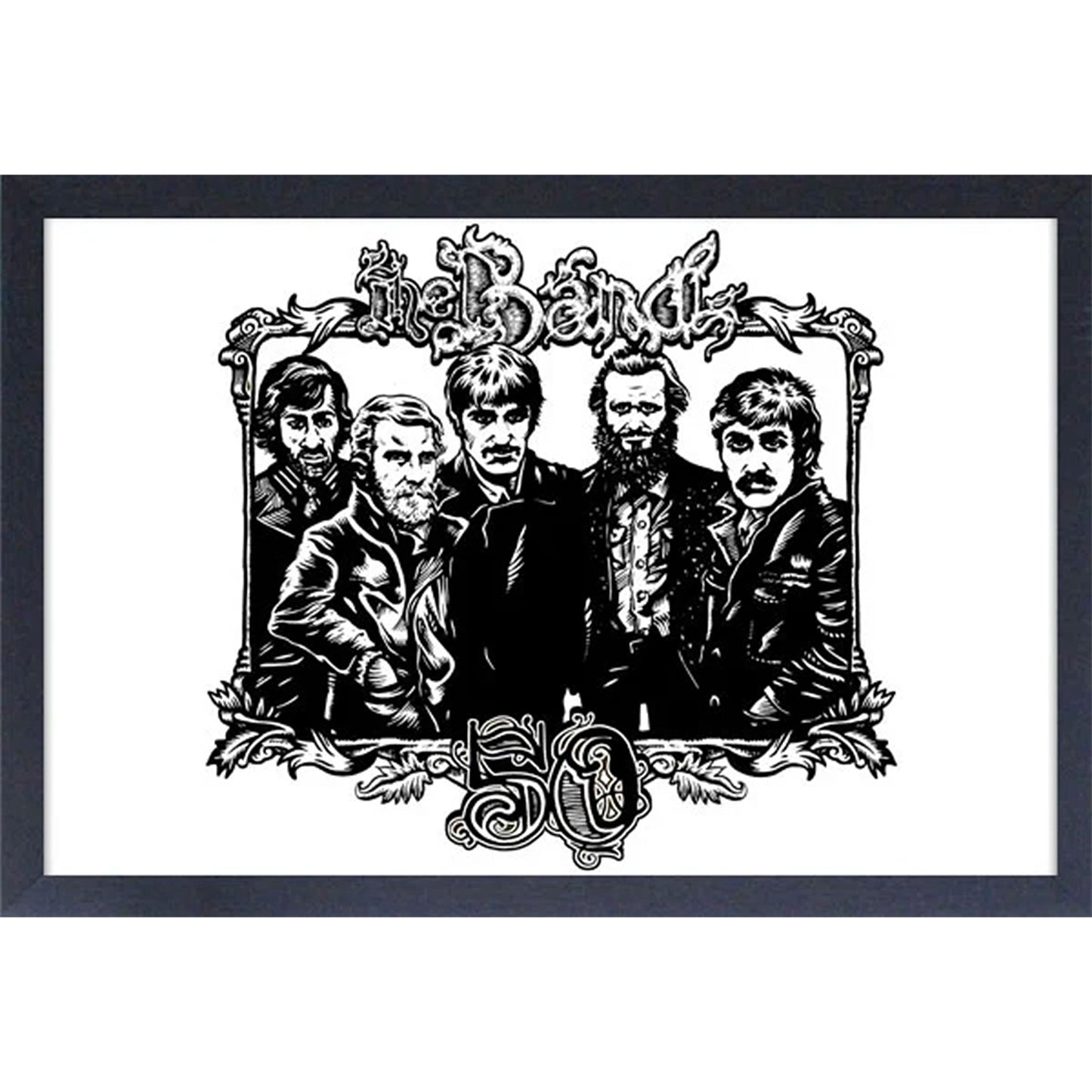 50th Sketch Framed Wall Art
