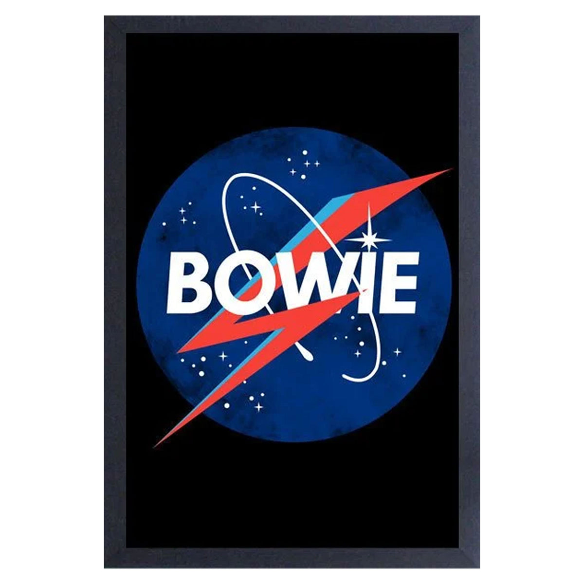 David Bowie Space Logo Framed Wall Art Front