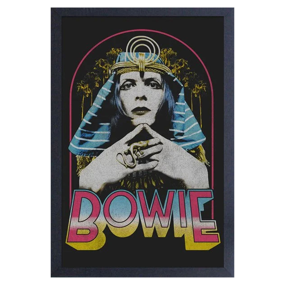 David Bowie Egyptian Style Framed Wall Art Front