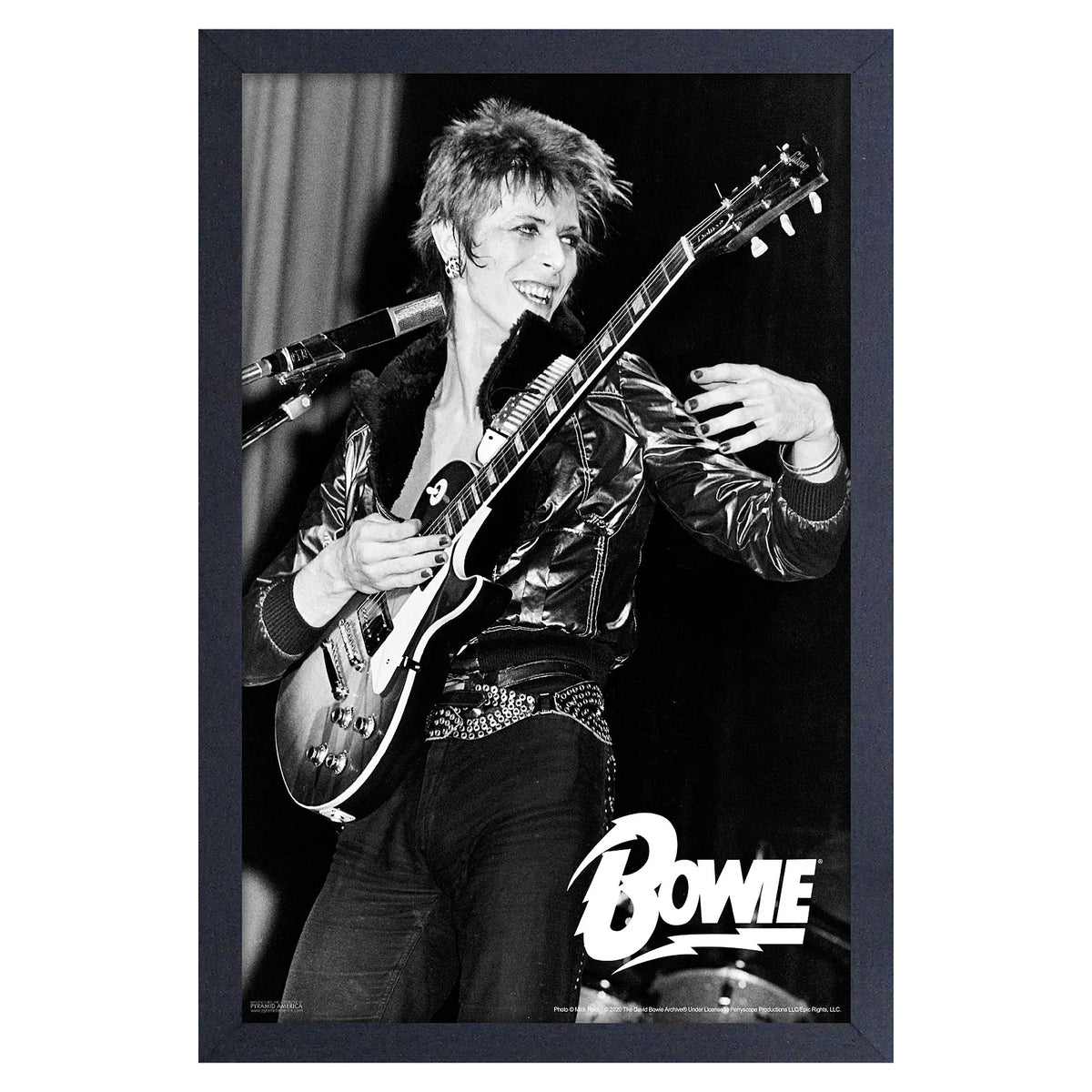 David Bowie BW Signature Framed Wall Art Front