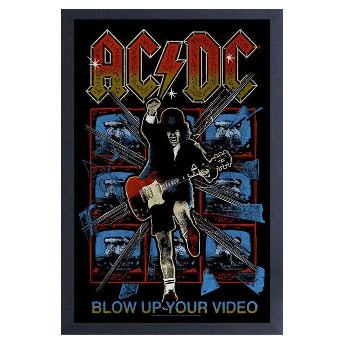 AC/DC Blow Up Your Video - Sketch Framed Wall Art Front