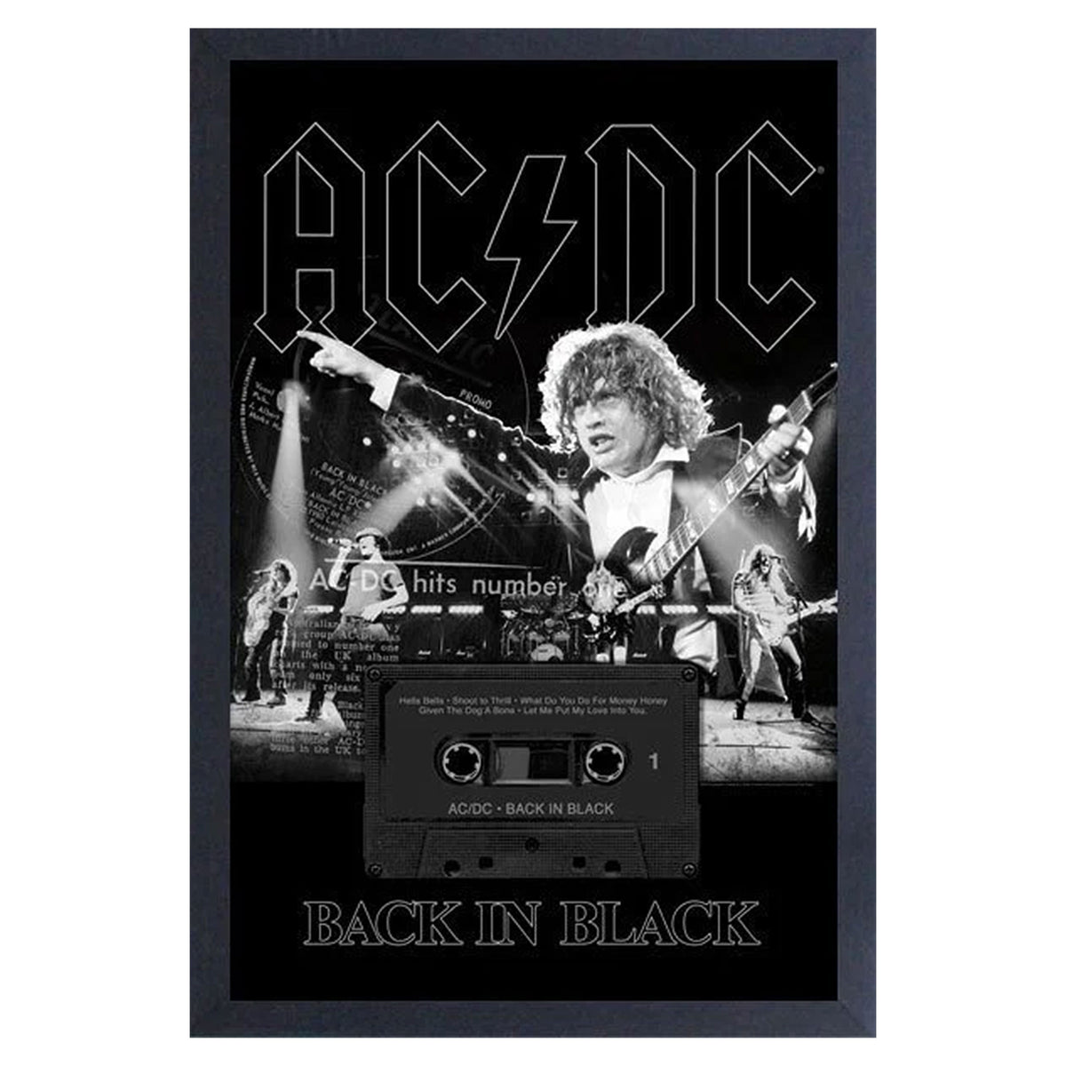 AC/DC Back in Black - Live Framed Wall Art Front
