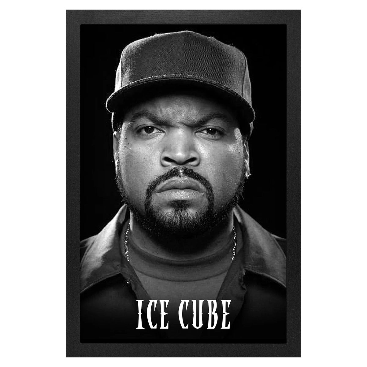 Ice Cube Stare Framed Wall Art Front