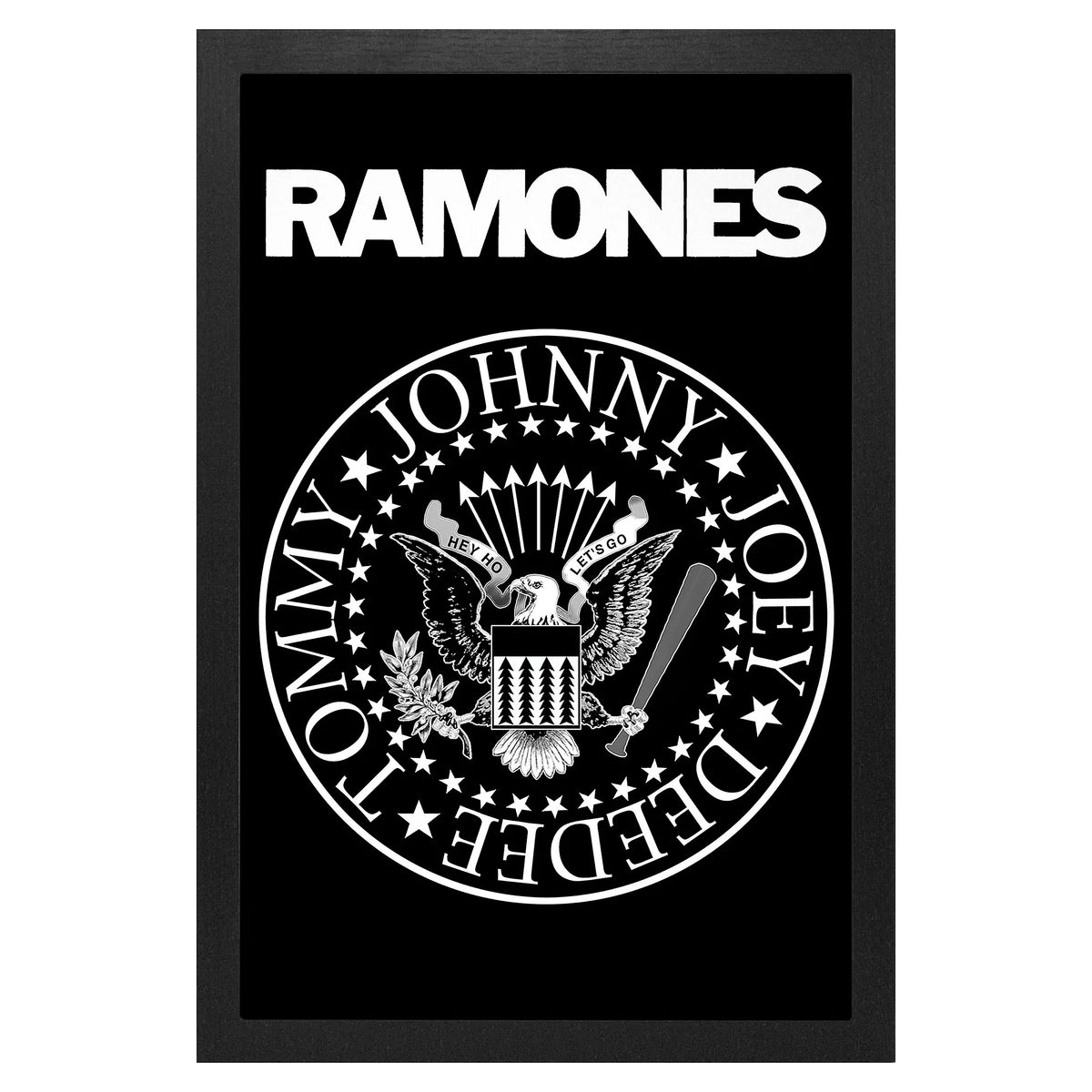 Ramones Band Seal Framed Wall Art Front