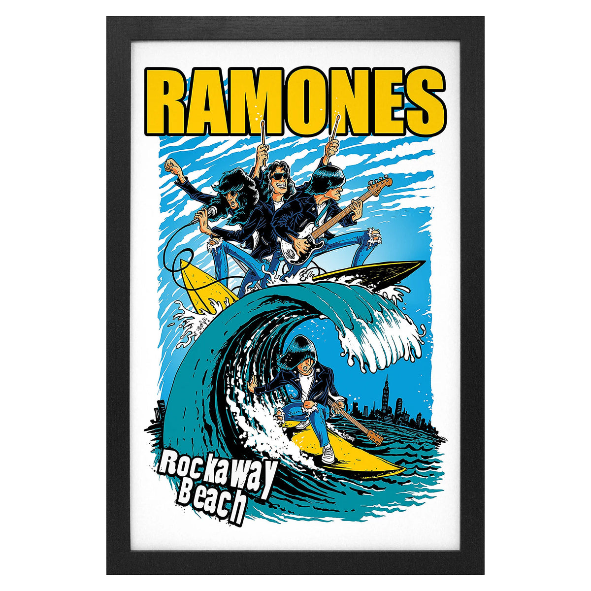 Ramones Rockaway Beach Framed Wall Art Front