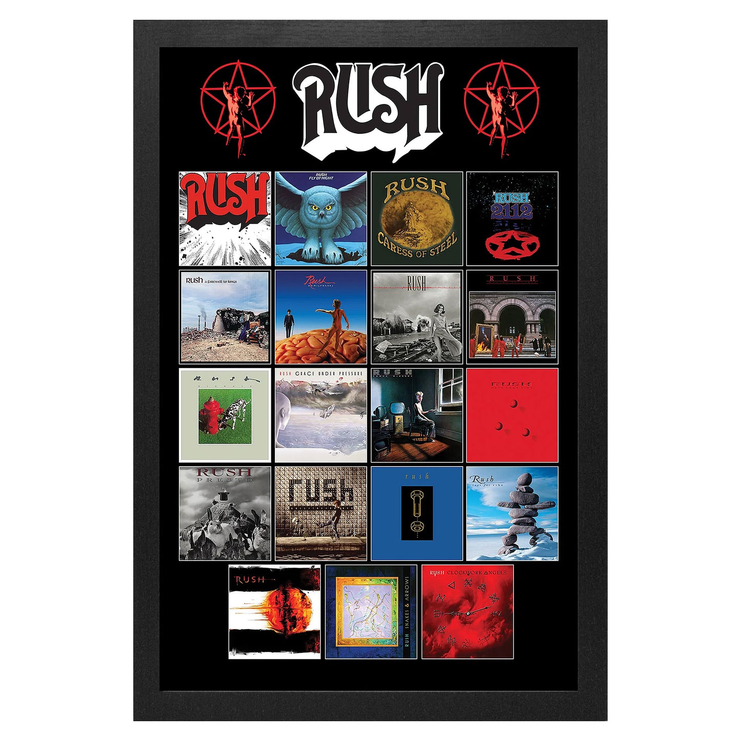 Rush Album Covers Framed Wall Art Front