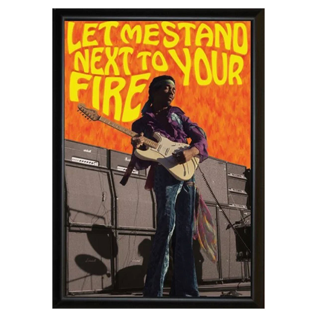 Jimi Hendrix Next to Your Fire Framed Wall Art Front