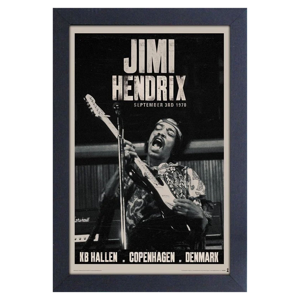 Jimi Hendrix Copenhagen Framed Wall Art Front