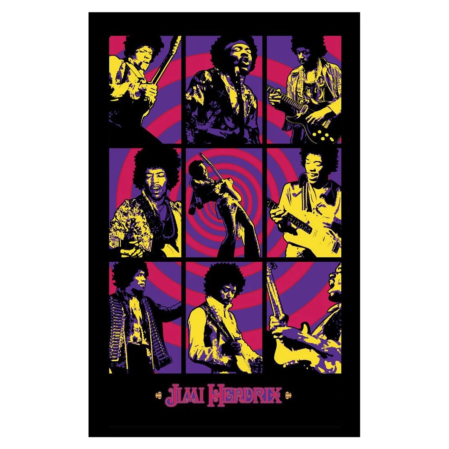 Jimi Hendrix Purple Haze Mon Framed Wall Art