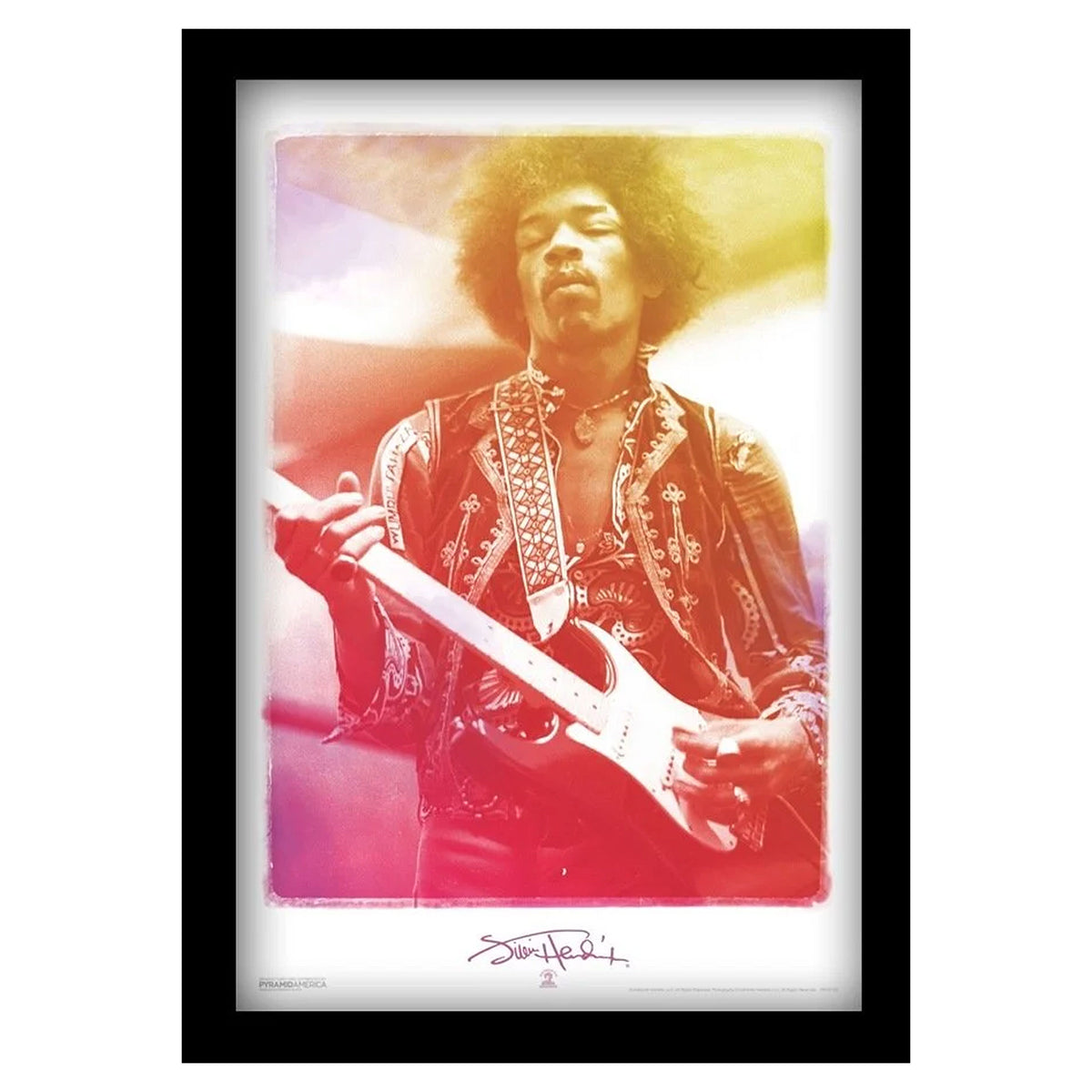 Jimi Hendrix Legendary Framed Wall Art Front