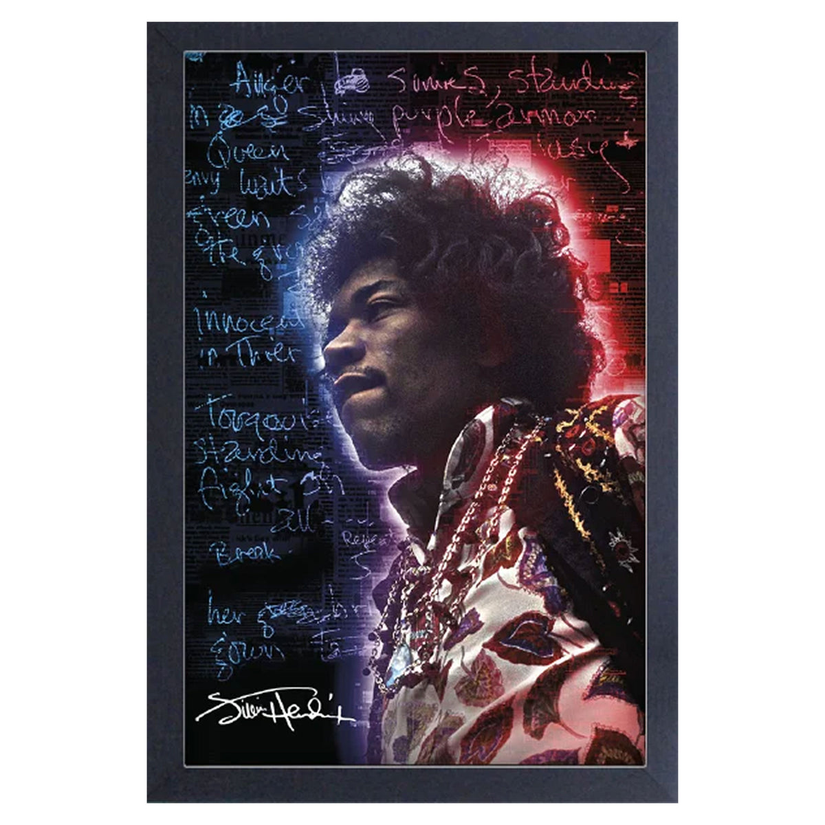 Jimi Hendrix Electric Legend Framed Wall Art Front