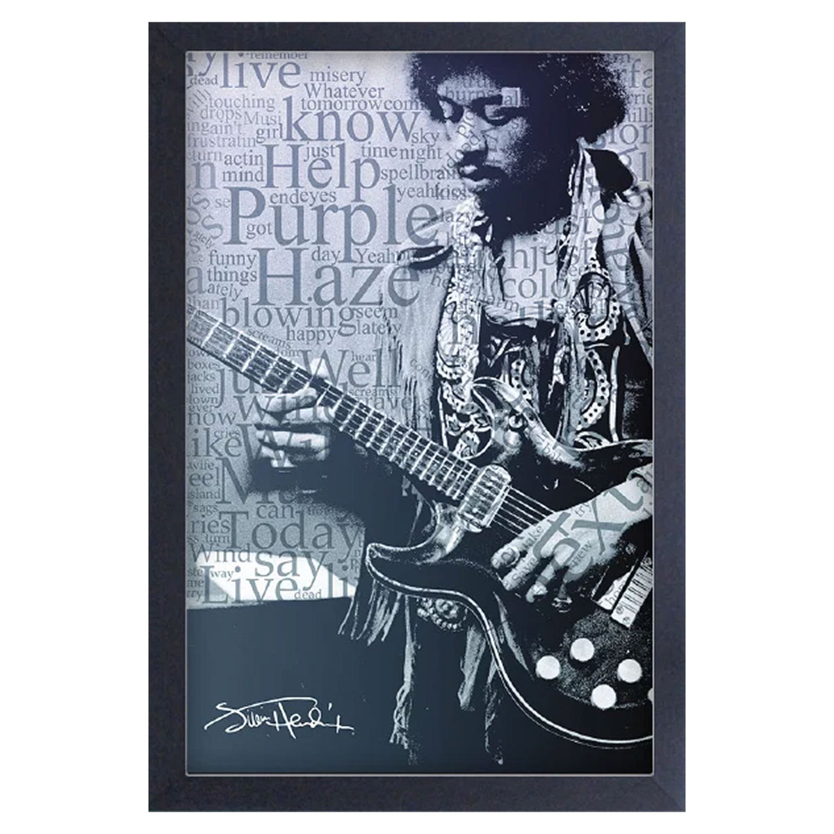 Jimi Hendrix Lover Man Framed Wall Art Front