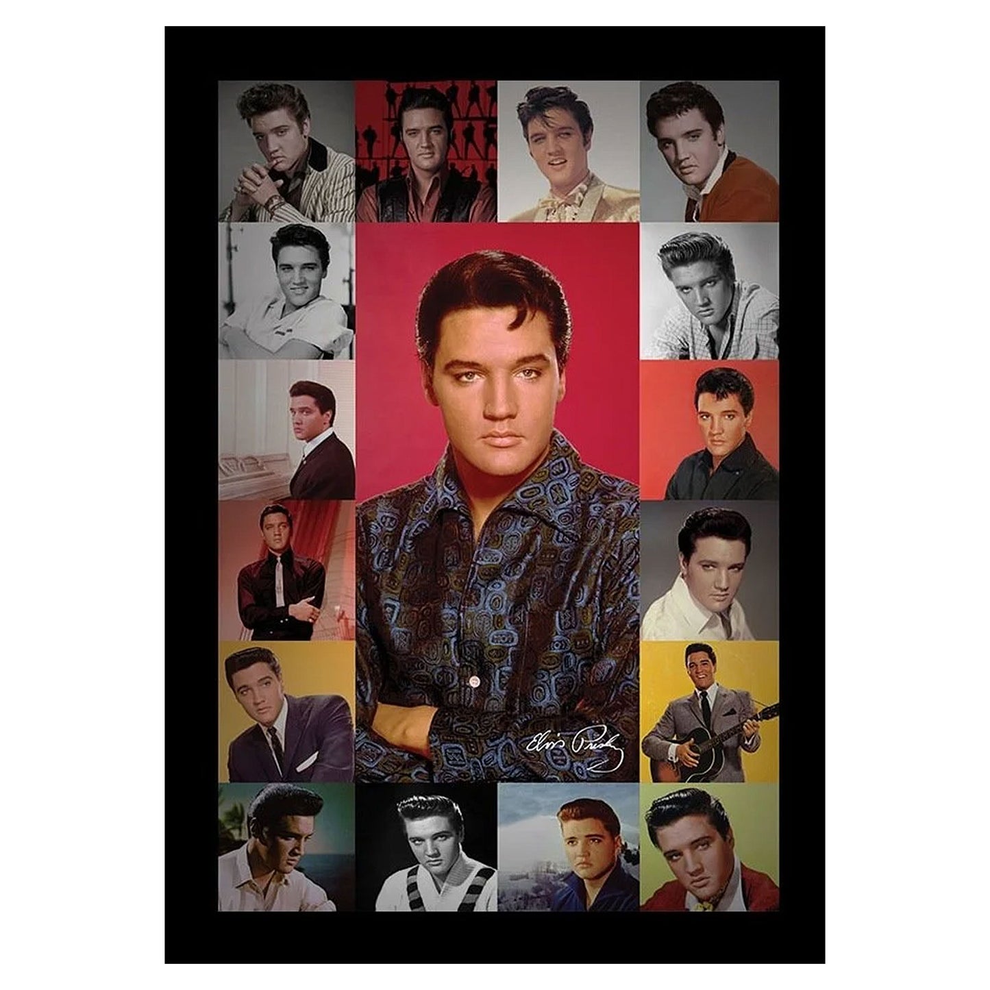 Elvis Presley Portrait Composite Framed Wall Art