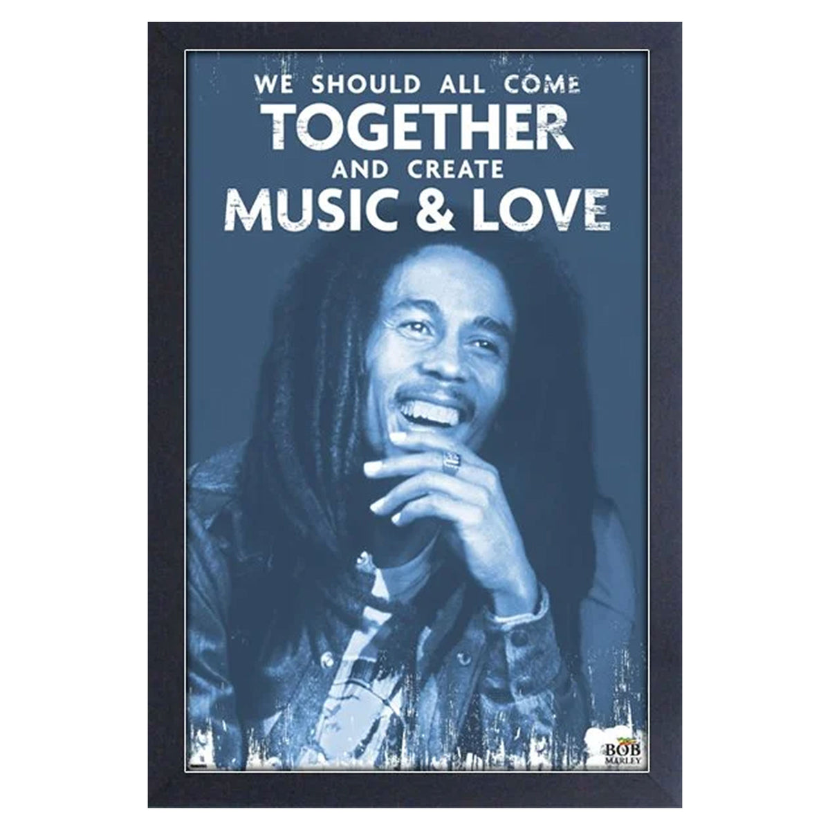 Bob Marley Music & Love Framed Wall Art Front