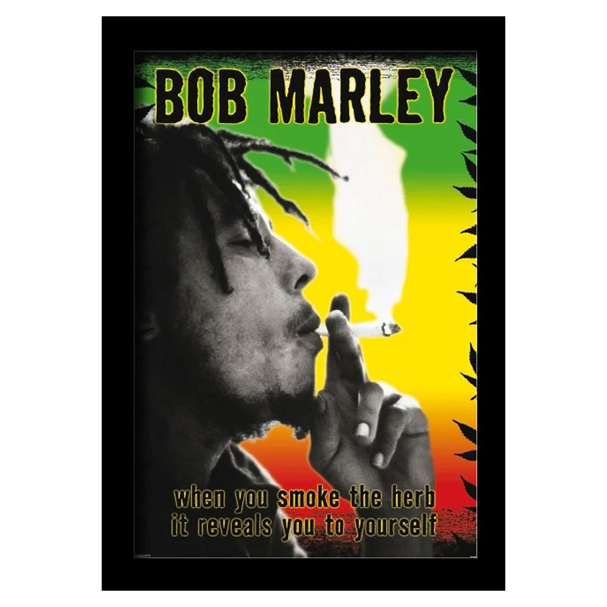 Bob Marley Herb Framed Wall Art Front