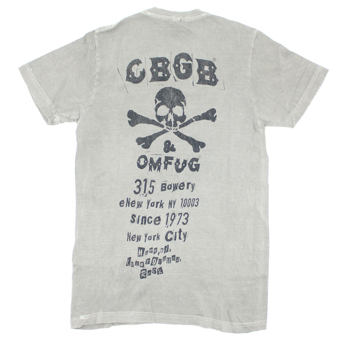CBGB 315 Bowery Ultra Vintage Tee Vintage T-shirt Back