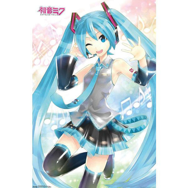 Hatsune Miku Waving Domestic Poster Front