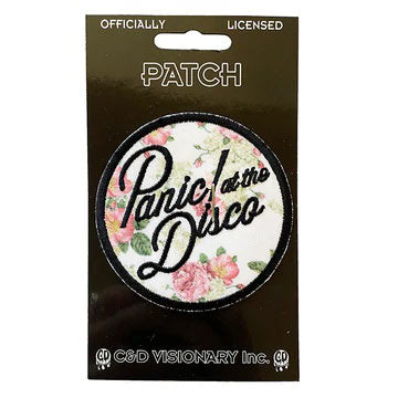 Panic! At The Disco Floral Logo Carded Embroidered Patch Front