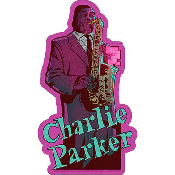 Charlie Parker Sax Vibes Sticker Front