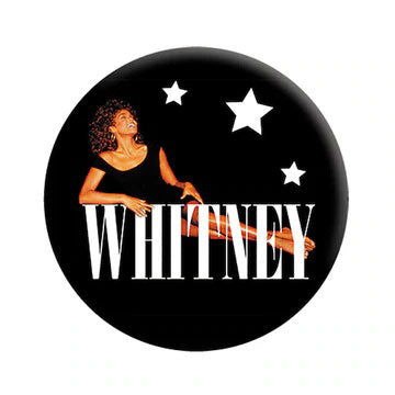 Whitney Houston Smiling Star Button Front