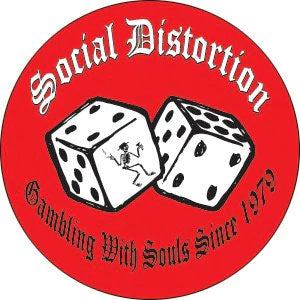 Social Distortion Dice Button Front