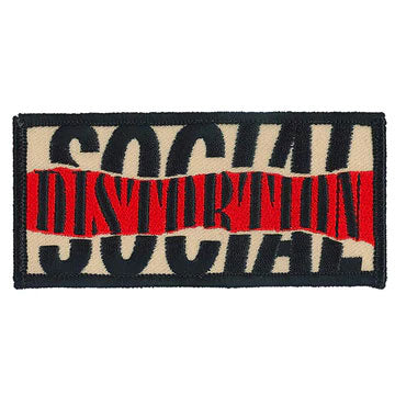 Social Distortion Ripped Logo Embroidered Patch Front