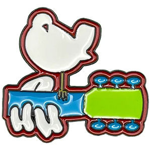 Woodstock Logo Pewter Pin Badge