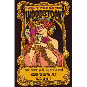 Woodstock Nouveau Magnet Front